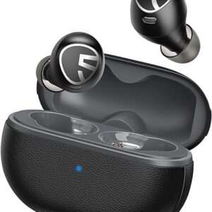 SoundPEATS Free2 classic Wireless Earbuds Bluetooth Earphones with 30Hrs Playtime in-Ear Wireless Earphones, Built-in Mic for Clear Calls, Touch Control, Single/Twin Mode, Stereo Sound (Black)