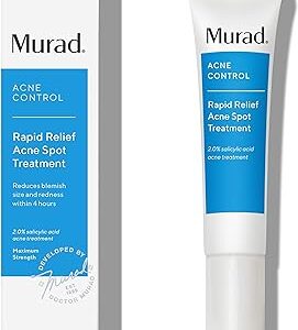 Murad Rapid Relief Acne Spot Treatment with 2% Salicylic Acid - (0.5 fl oz), Maximum Strength Invisible Gel Spot Treatment for Fast Acne Relief That Reduces Blemish Size and Redness Within 4 Hours