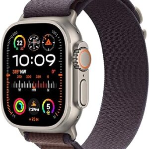 Apple Watch Ultra 2 [GPS + Cellular 49mm] Smartwatch with Rugged Titanium Case & Indigo Alpine Loop Small. Fitness Tracker, Precision GPS, Action Button, Extra-Long Battery Life, Bright Retina Display