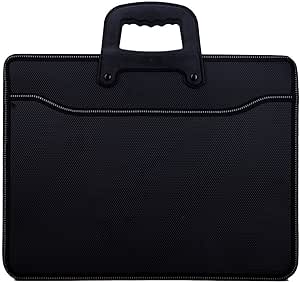 WSLCN File Folders A4 Paper Crafts Large Capacity File Folder Oxford Briefcase Handbag Messenger Bag Notes Document Folder Storage Bag A4 (0456)