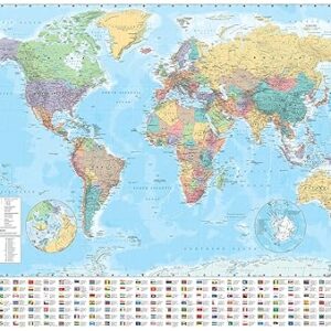 Collins World Wall Laminated Map Map – 31 March 2022