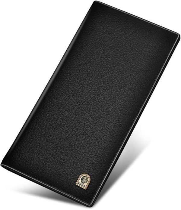 LAORENTOU Bifold Long Leather Wallets for Men