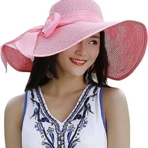 Womens Floppy sun hat Foldable large eaves sun beach beach sun hat, outing straw hat