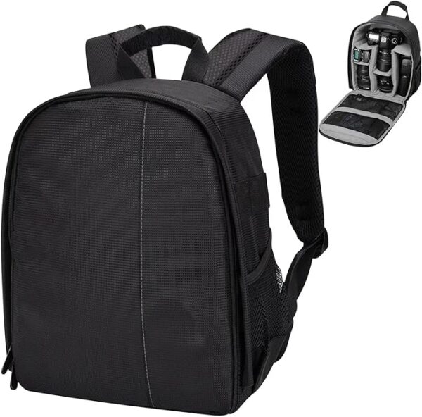 Lizbin Camera Backpack Professional Camera Bag for DSLR/SLR Mirrorless Camera, Photography Backpack Case