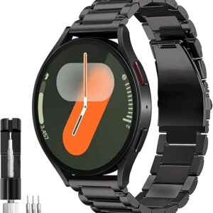 T Tersely Band Strap for Samsung Galaxy Watch 6/6 Classic,Watch 5 Pro/Watch 5/4 (44mm/40mm)/ Watch 3 41mm, 20mm Stainless Steel Metal Replacement Bands for Active 2/1