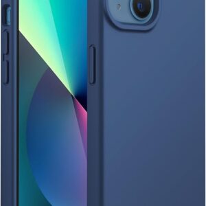 JETech Silicone Case for iPhone 13 Mini 5.4-Inch, Silky-Soft Touch Full-Body Protective Phone Case, Shockproof Cover with Microfiber Lining (Cobalt Blue)