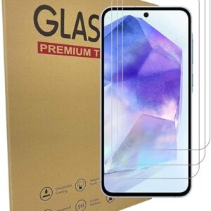 Screen Protector compatible with Samsung Galaxy A55 Tempered Glass [HD Full Coverage][Easy Installation][Scratch Resistant][9H Hardness]Protective Film [3 pack]