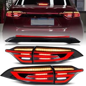 HCMOTIONZ LED Tail Lights Replacement & Tailgate Light For 2020 2021 Toyota Corolla With LED DRL Start Up Animation Sequential Indicator Rear Lamp Assembly (V4)